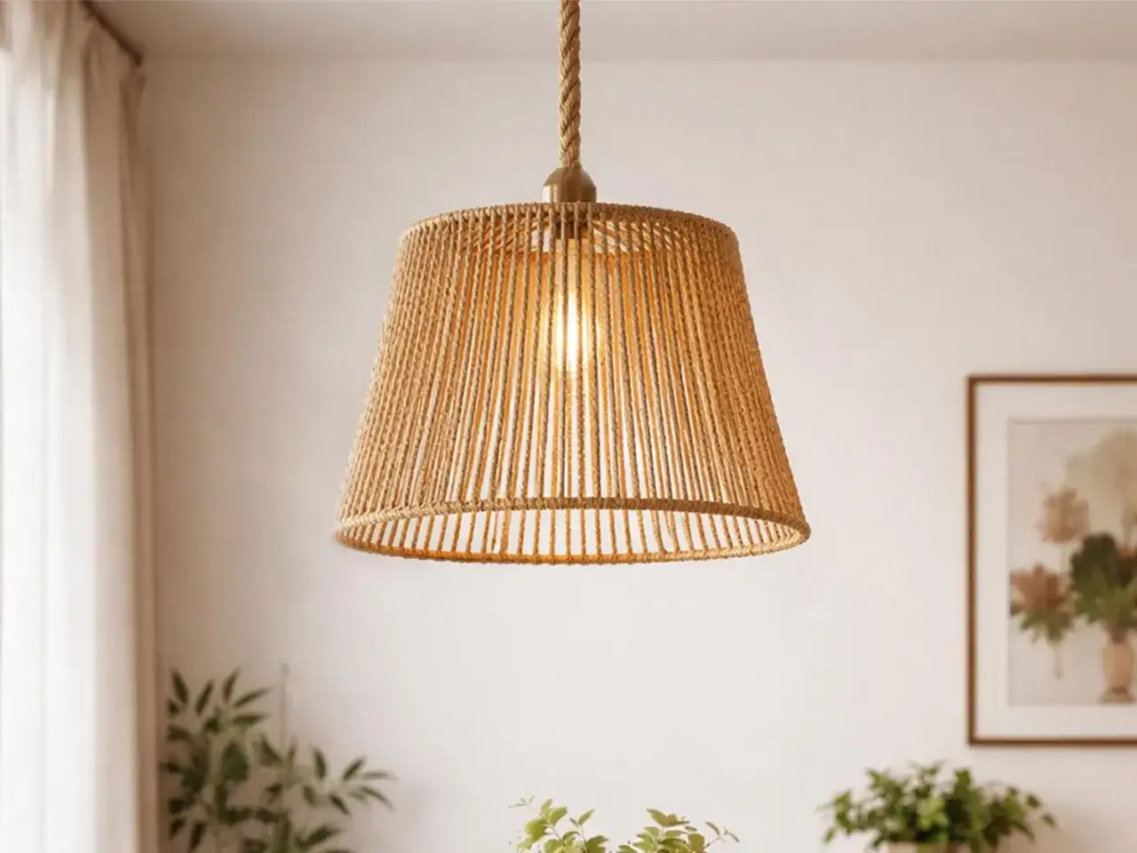 Lampa sufitowa z juty - jak wybrać dobry klosz?